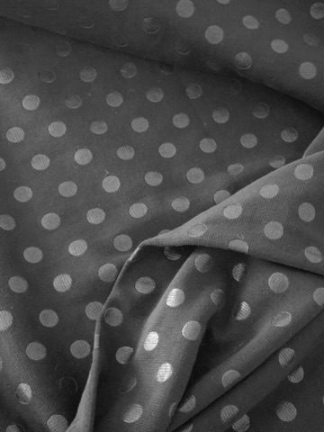 Tissu jersey Milano noir à pois