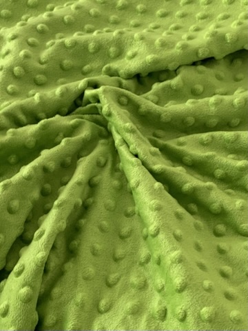 Tissu minky pois relief vert pomme