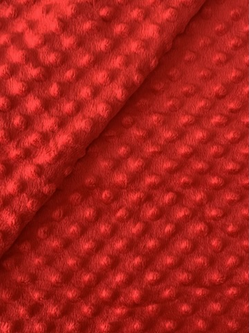 Tissu minky pois relief rouge – Image 3