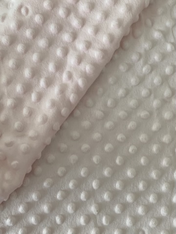 Tissu minky pois relief rose clair – Image 3