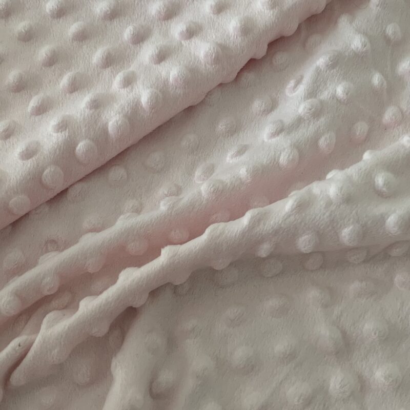 Tissu minky pois relief rose clair