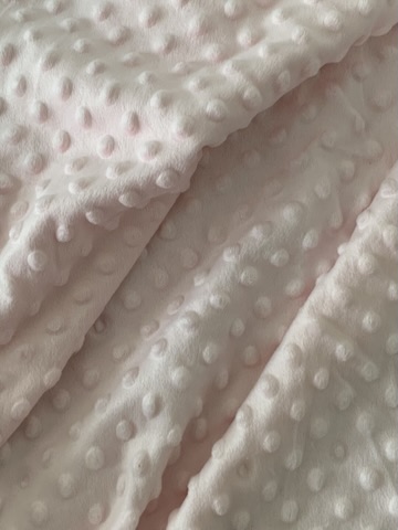 Tissu minky pois relief rose clair – Image 2