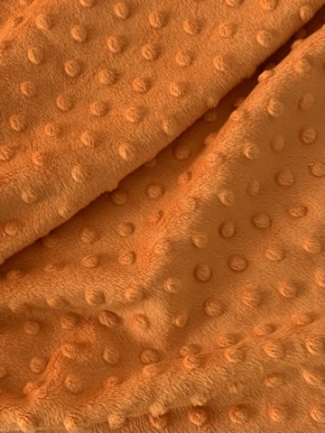 Tissu minky pois relief orange