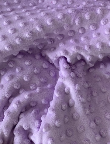 Tissu minky pois relief parme