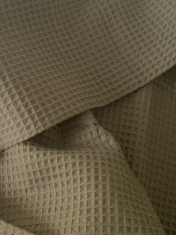 Tissu nid d'abeille kaki – Image 3