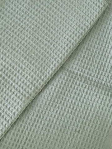 Tissu nid d'abeille vert d'eau – Image 3