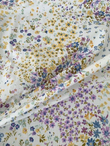 Tissu coton imprimé fleurs des champs – Image 2
