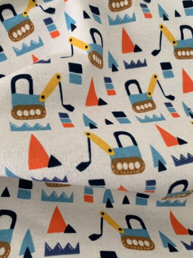 Tissu flanelle motifs tractopelles
