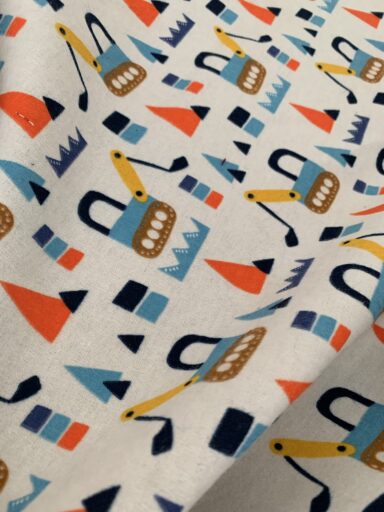 Tissu flanelle motifs tractopelles – Image 4