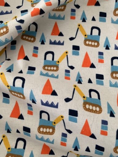 Tissu flanelle motifs tractopelles – Image 3