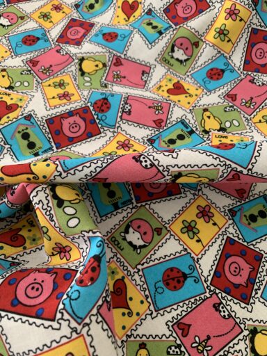 Tissu coton imprimé timbres animaux – Image 5