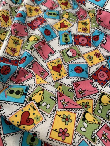 Tissu coton imprimé timbres animaux – Image 4
