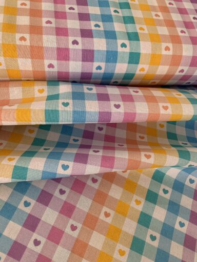 Tissu coton imprimé vichy multicolore – Image 5