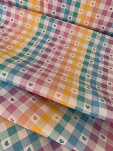 Tissu coton imprimé vichy multicolore – Image 4
