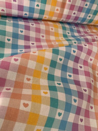 Tissu coton imprimé vichy multicolore – Image 3