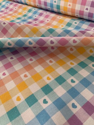 Tissu coton imprimé vichy multicolore – Image 2