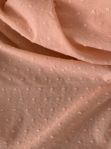 Tissu plumetis coton vieux rose – Image 2