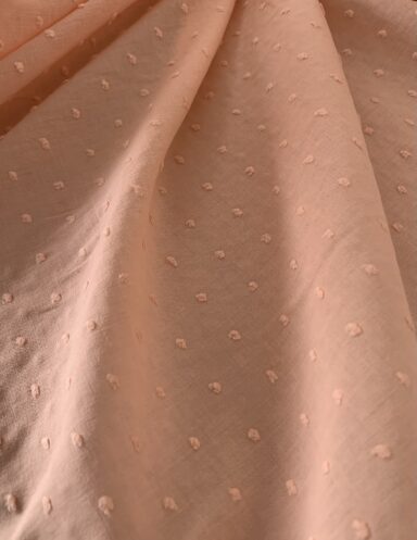 Tissu plumetis coton vieux rose – Image 4