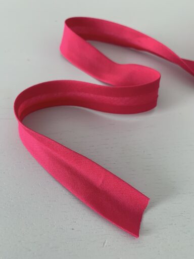 Biais coton 20mm uni rose fuchsia