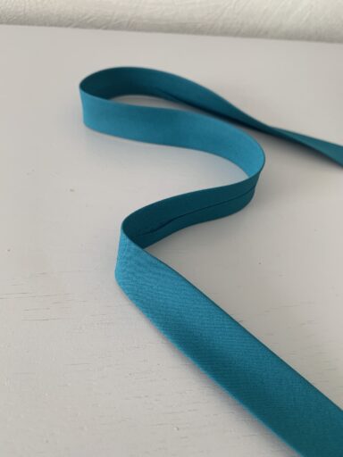 Biais coton 20mm uni bleu pétrôle