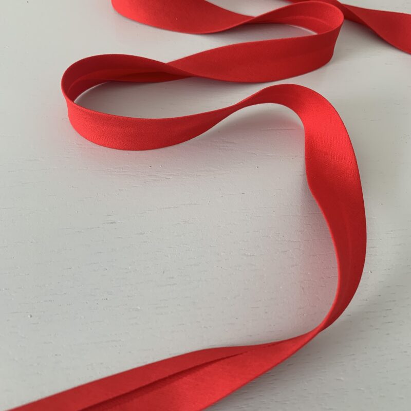 Biais coton 20mm uni rouge