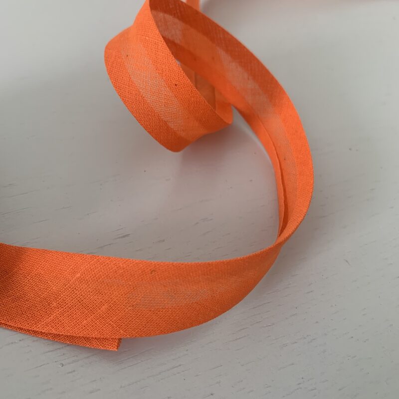 Biais coton 20mm uni orange
