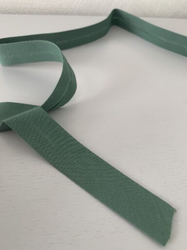 Biais coton 22mm uni vert sauge