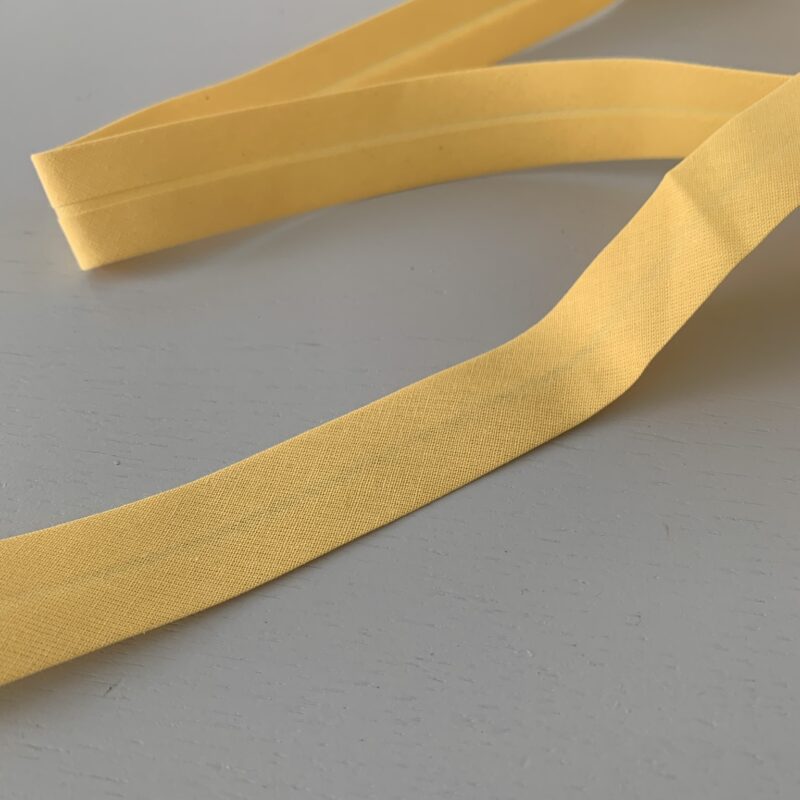 Biais coton 22mm uni jaune