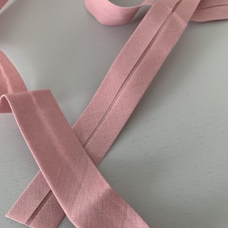 Biais coton 22mm vieux rose