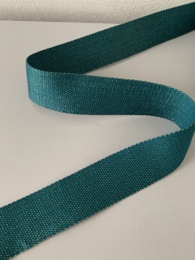 Sangle métallisée bleu canard 40mm
