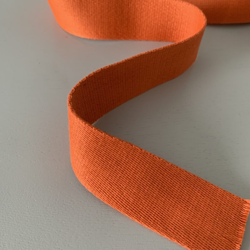 Sangle coton unie 40mm orange