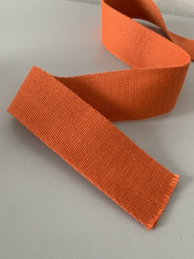 Sangle coton unie 40mm orange – Image 2