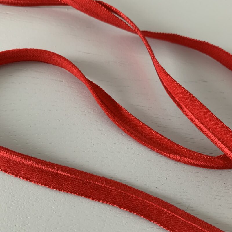 Passepoil élastique uni rouge