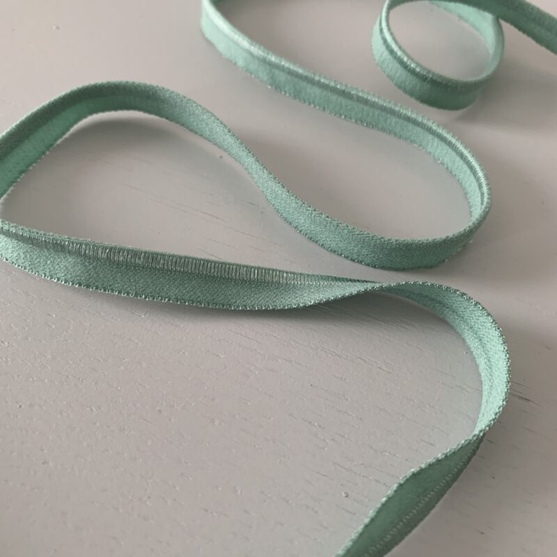Passepoil élastique uni vert sauge