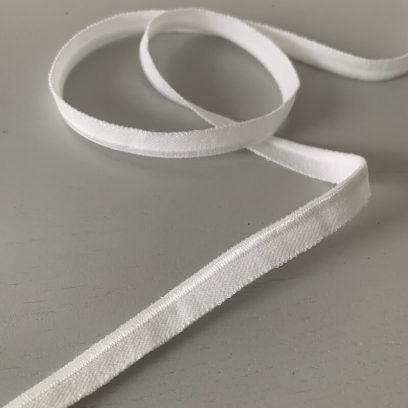 Passepoil élastique uni blanc