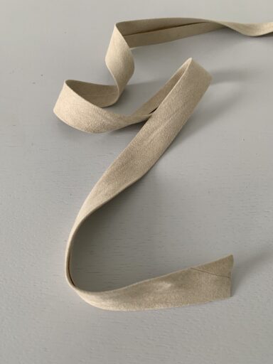 Biais suédine 20mm beige