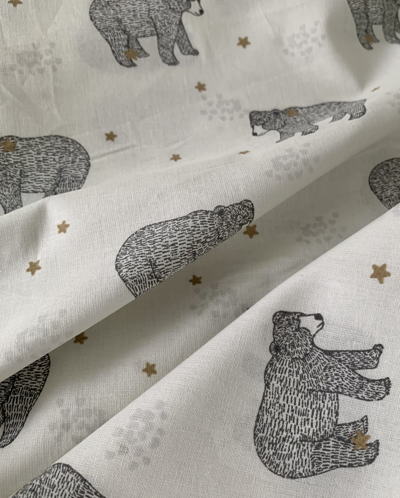 Tissu coton imprimé ours polaires – Image 2
