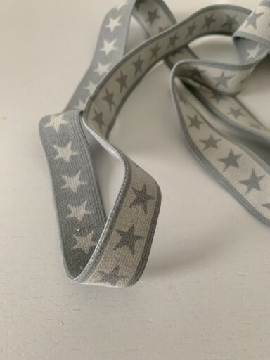 Elastique boxer gris étoile 20mm – Image 3