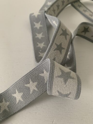 Elastique boxer gris étoile 20mm – Image 2
