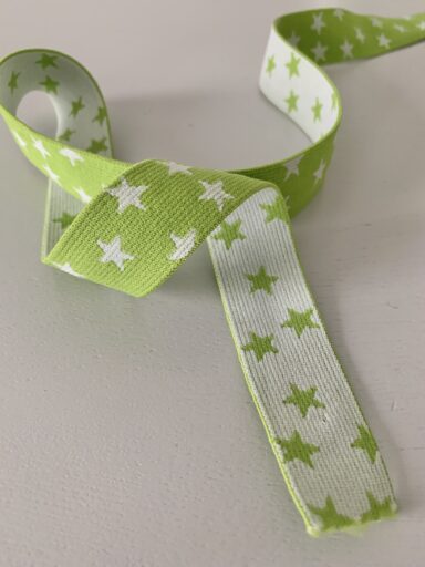 Elastique boxer vert étoilé 25mm – Image 3