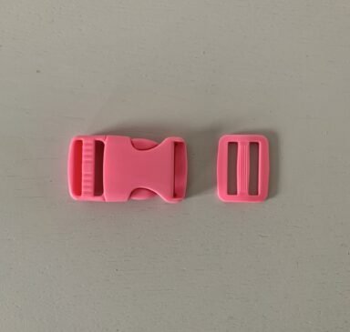 Boucle à coulisse plastique rose 25mm – Image 3