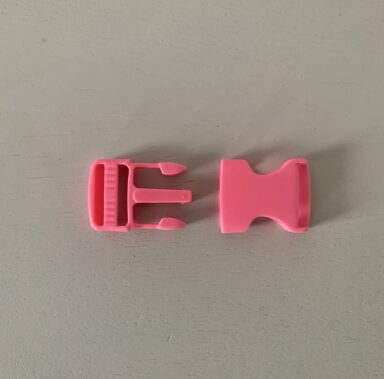 Boucle à coulisse plastique rose 25mm – Image 2