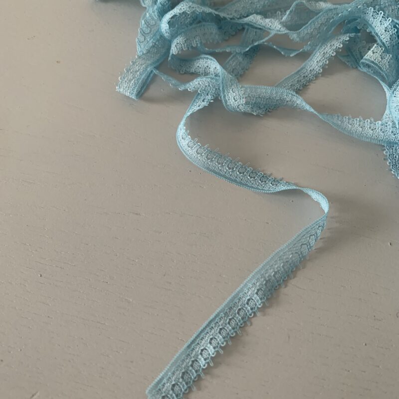 Dentelle polyester bleue 9mm
