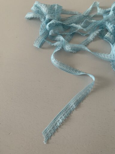 Dentelle polyester bleue 9mm