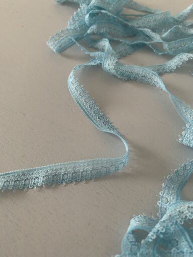 Dentelle polyester bleue 9mm – Image 3