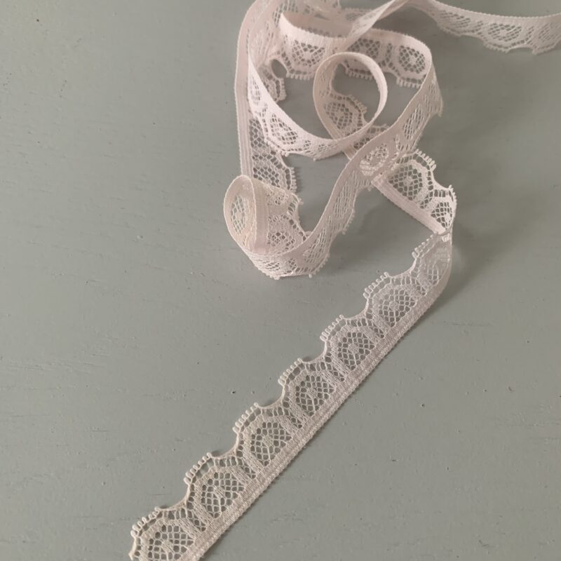 Dentelle polyester rose 15mm