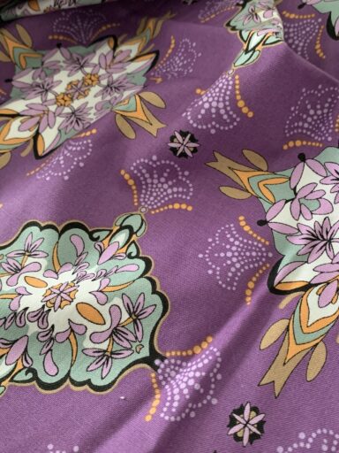 Tissu coton Gütermann mandala violet – Image 4