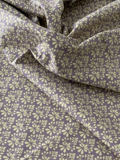 Tissu coton Gütermann parme et jaune – Image 3