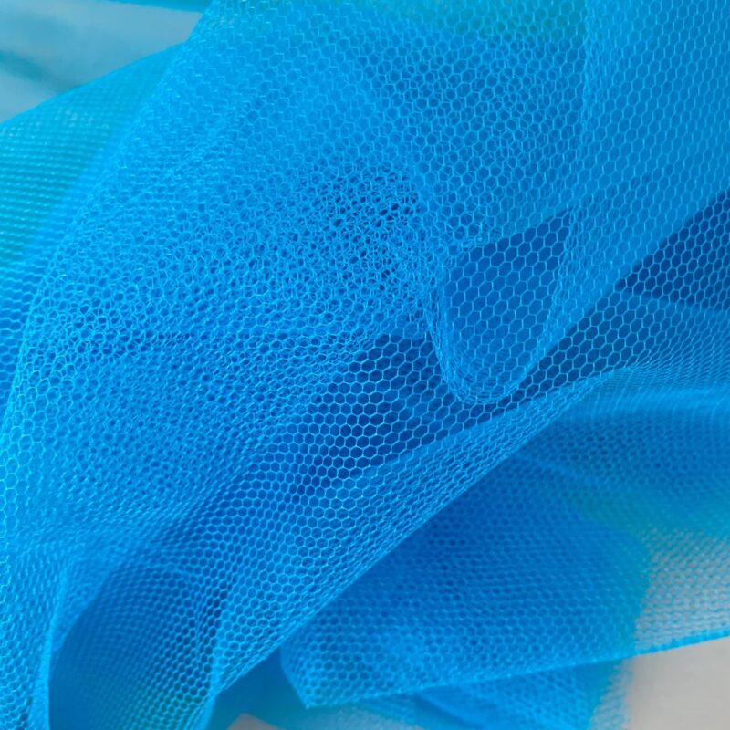 Tissu tulle bleu turquoise
