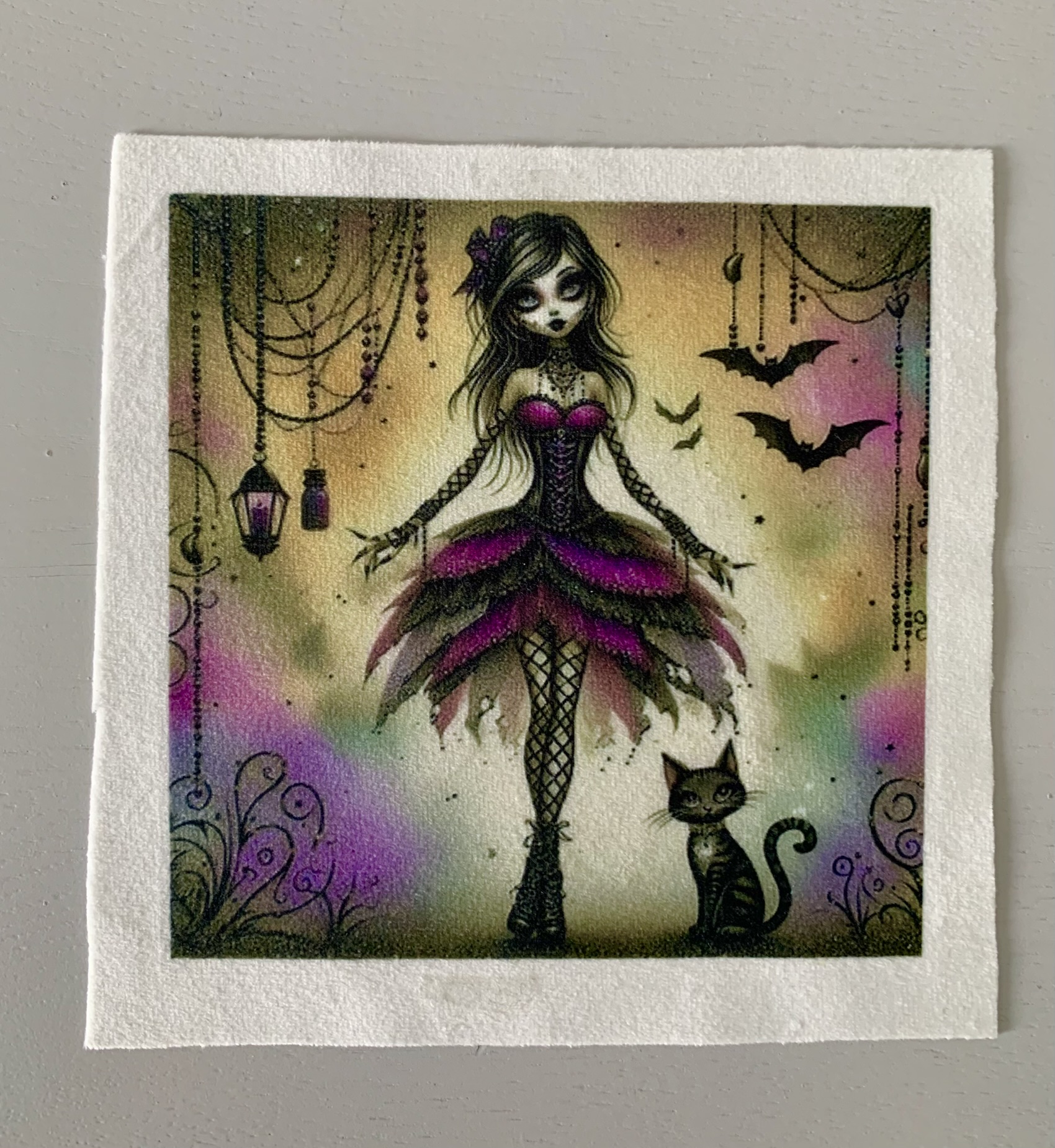 Coupon illustré velours fille gothique – Image 2